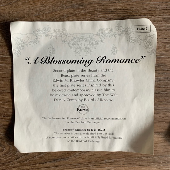 Beauty and the Beast collector plate - Picture 4 of 5